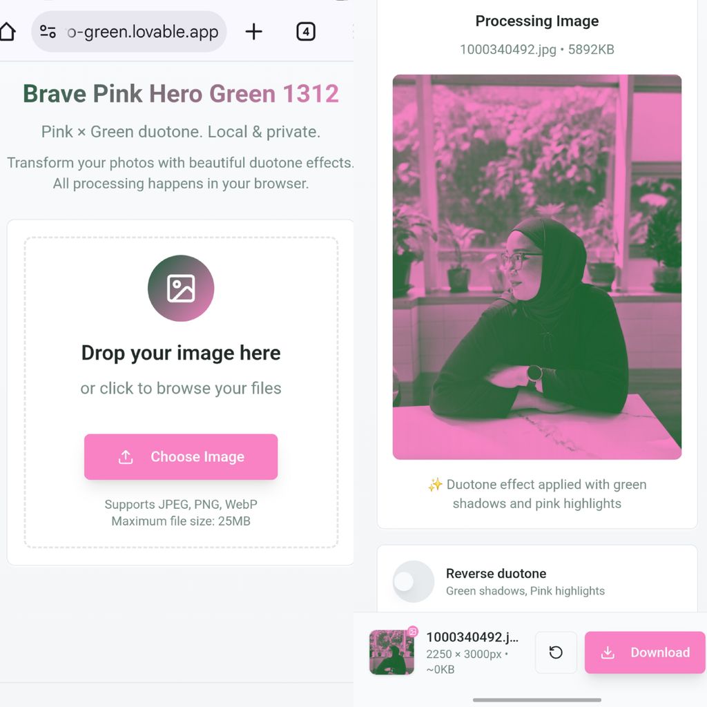 Brave Pink Hero Green