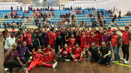 Cabor futsal menambah koleksi medali emas Kota Denpasar dalam ajang Porprov Bali XVI/2025 menjadi 12 keping. (Dok Koni Denpasar)