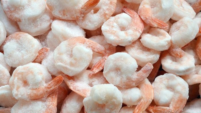 Ilustrasi udang beku