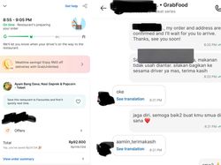 Foto Orderan Makanan Netizen Malaysia untuk Driver Ojol Indonesia