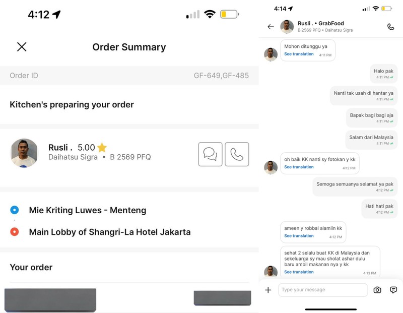 Orderan Makanan Netizen Malaysia