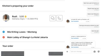 Pesan mie kriting untuk bapak ojol. Foto: X.com