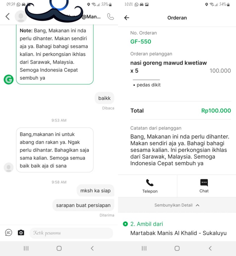 Orderan Makanan Netizen Malaysia