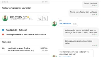 Pesan 10 porsi nasi uduk. Foto: X.com