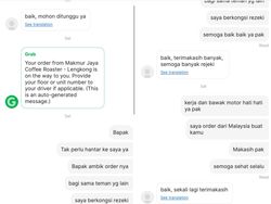 Foto Orderan Makanan Netizen Malaysia untuk Driver Ojol Indonesia