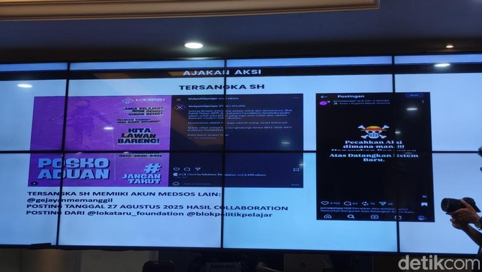 Polda Metro Jaya tampilkan akun-akun media sosial diduga hasut aksi anarkis