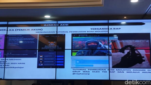 Polda Metro Jaya tampilkan akun-akun media sosial diduga hasut aksi anarkis