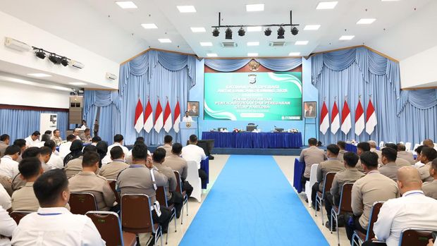 Polda Riau menggelar Latihan Pra Operasi Antik Lancang Kuning 2025, Selasa (2/9/2025).