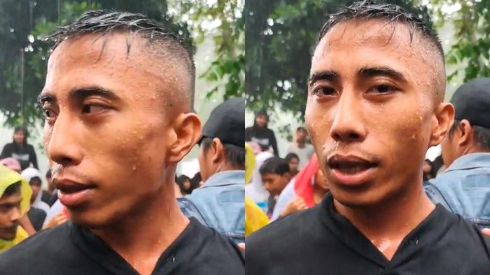 Pria bernama Fajrin yang mengaku sebagai anggota TNI.