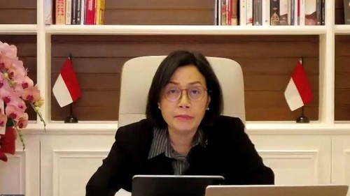 Sri Mulyani Cs Rapat Bareng DPD Lewat Zoom.
