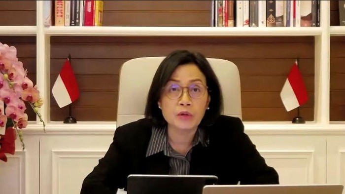 Sri Mulyani Cs Rapat Bareng DPD Lewat Zoom.