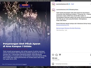 Kericuhan di Tamansari Bandung: Gas Air Mata Menyasar Area Kampus