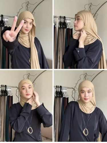 Tutorial hijab pashmina ala Ana Octarina Tutorial hijab pashmina bahan viscose ala Ana Octarina yang bisa kamu ikuti untuk gua sehari-hari.