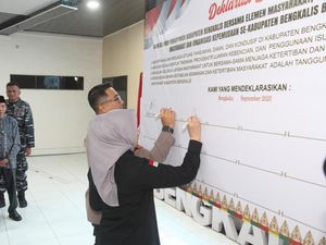 Ojol dan Warga di Bengkalis Deklarasi Damai, Komitmen Jaga Keamanan