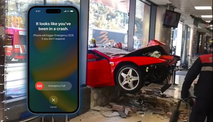 Ilustrasi Fitur Deteksi Kecelakaan iPhone
