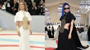 Di MET GALA 2023, bintang Dont Worry Darling Olivia Wilde dan Pemimpin Redaksi Vogue China kasih tribute buat mendiang Karl Lagerfeld dalam gaun Chloe yang sama. Mereka juga bagikan momen tersebut. Foto: Istimewa