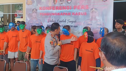 Konferensi pers pengungkapan sejumlah kasus di Mapolres Lombok Tengah, Rabu (3/9/2025). (Foto: Edi Suryansyah/detikBali)