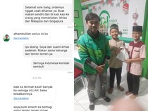 Dapat Makanan dari Warga Malaysia, Sopir Ojol Ini Berbagi ke Panti Asuhan