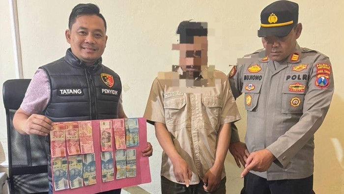 MS saat ditangkap polisi Banyuwangi