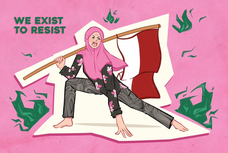 Poster Kreatif Brave Pink