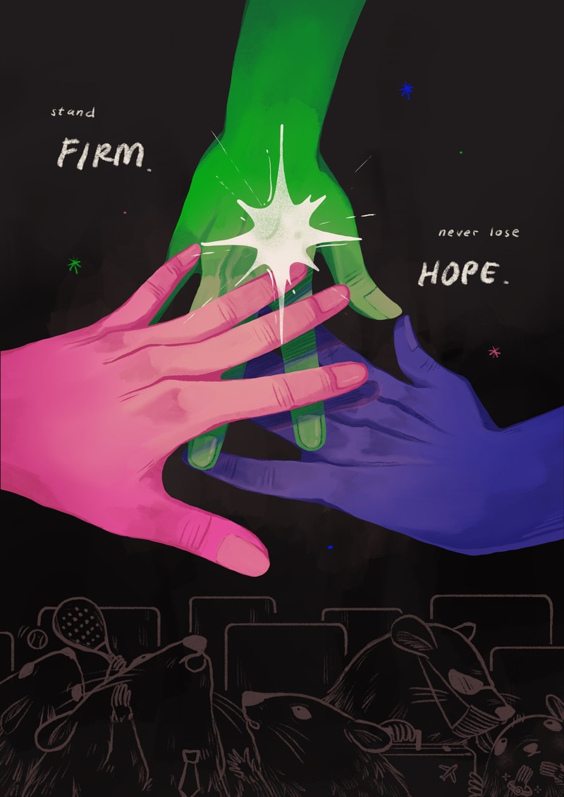 Poster Kreatif Brave Pink