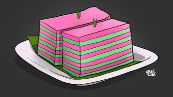 Poster Brave Pink Hero Green digambarkan kue lapos. Foto: X.com