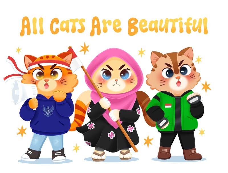 Poster Kreatif Brave Pink