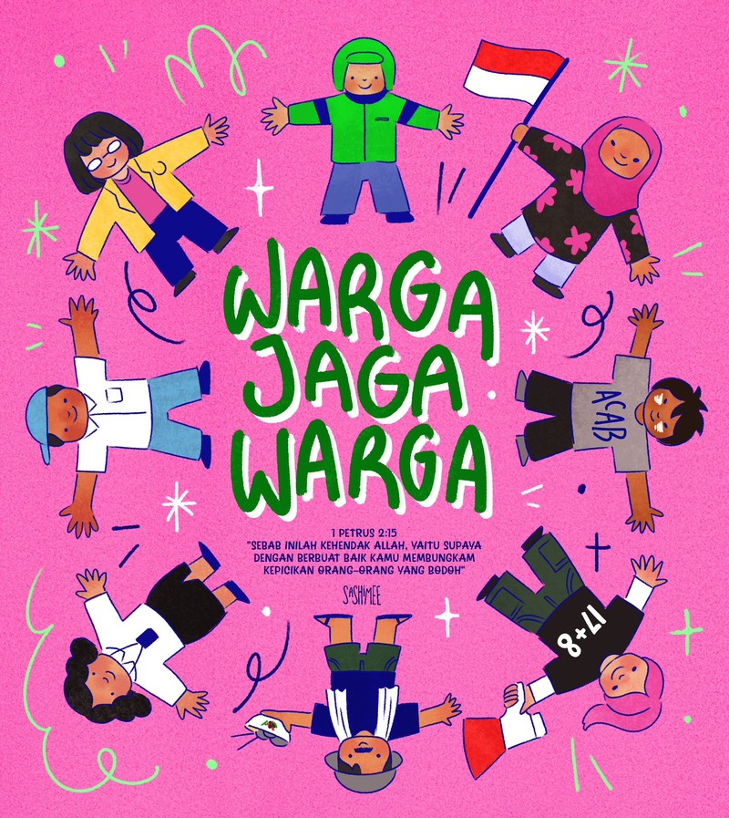 Poster Kreatif Brave Pink