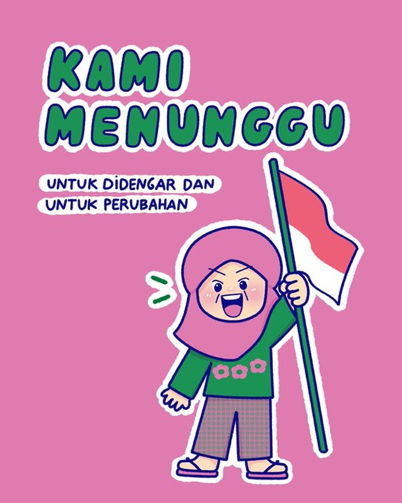 Poster Kreatif Brave Pink