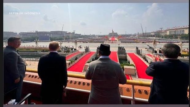 Momen Prabowo Subianto hadiri Parade Militer China
