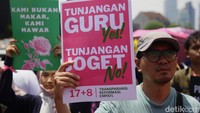 Dalam orasi, mereka menyinggung adanya korban jiwa akibat tindakan represif aparat saat unjuk rasa pekan lalu. Pemerintah diminta menghentikan kekerasan dan mengakui protes sebagai bagian dari demokrasi. 