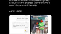 Netizen asal Thailand @noobypola juga ikut memesankan makanan untuk sopir ojol yang ada di Bandung, Jawa Barat. Foto: x/@noobypola