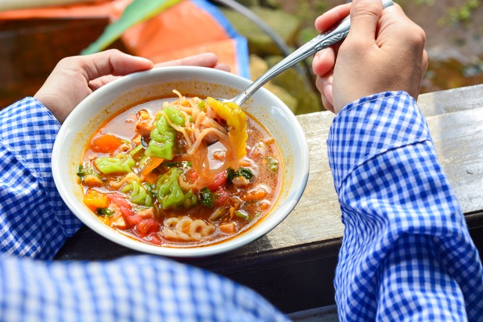 Indonesian spicy soup food seblak