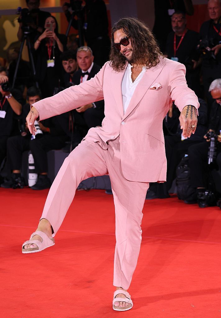 VENICE, ITALY - SEPTEMBER 3: Jason Momoa attends the Cartier Glory To The Filmmaker Award 2025 and the In the Hand of Dante red carpet during the 82nd Venice International Film Festival on September 3, 2025 in Venice, Italy. (Photo by JB Lacroix/FilmMagic)