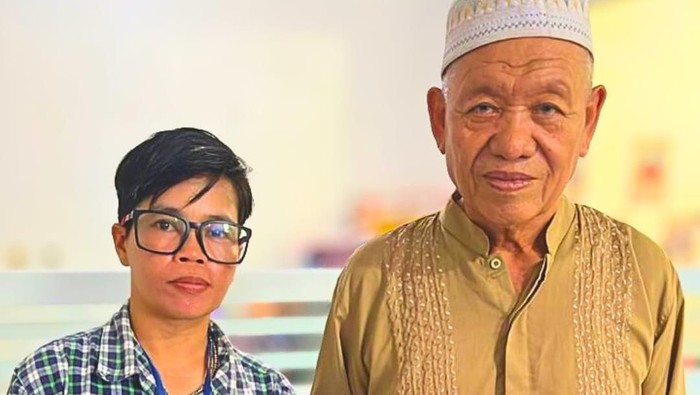 Haji Maksum (Kanan) didampingi Kuasa hukum, Indrawati (Kiri). Foto: Istimewa