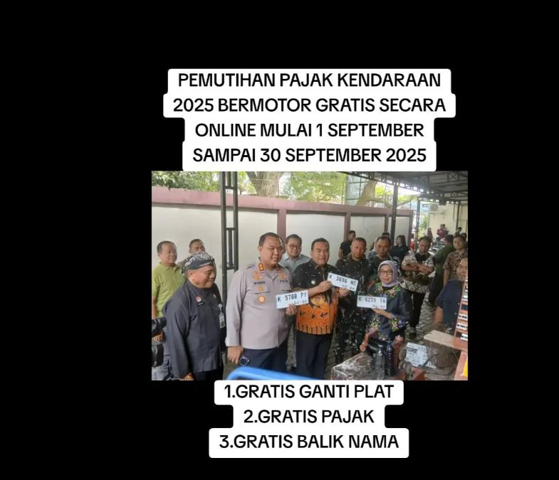 Informasi hoax pemutihan pajak kendaraan
