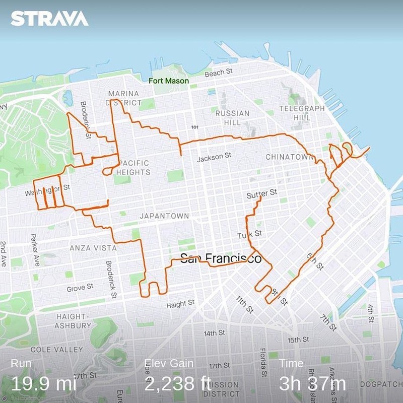 Pelari Buat Lukisan Pakai Aplikasi Strava