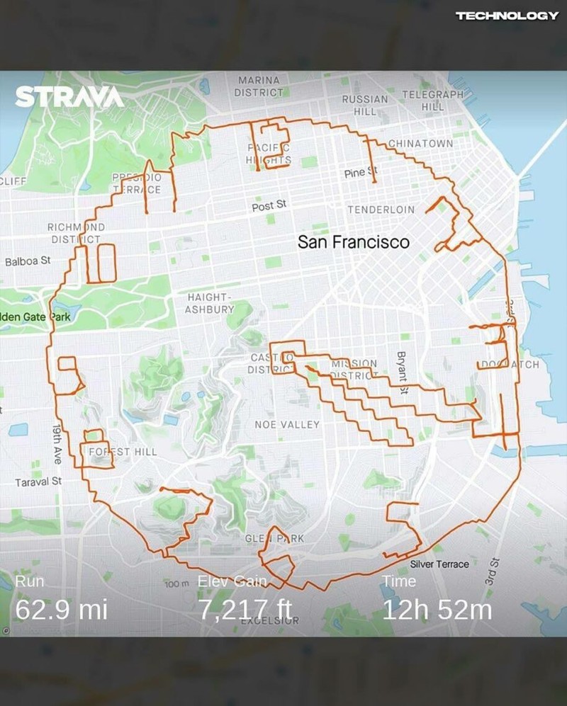 Pelari Buat Lukisan Pakai Aplikasi Strava