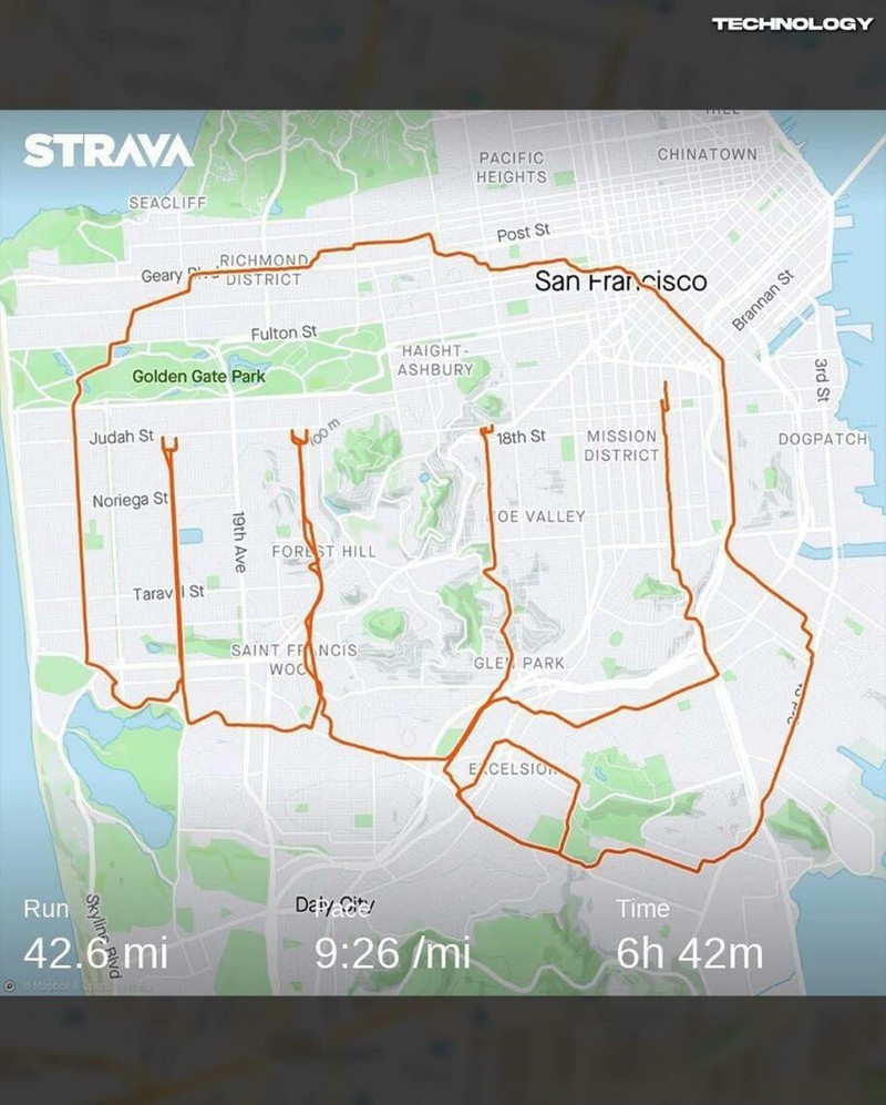 Pelari Buat Lukisan Pakai Aplikasi Strava