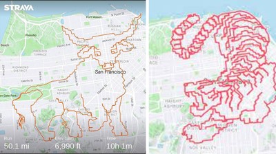 Keren! Pelari Bikin Lukisan Jalur Lari dengan Aplikasi Strava