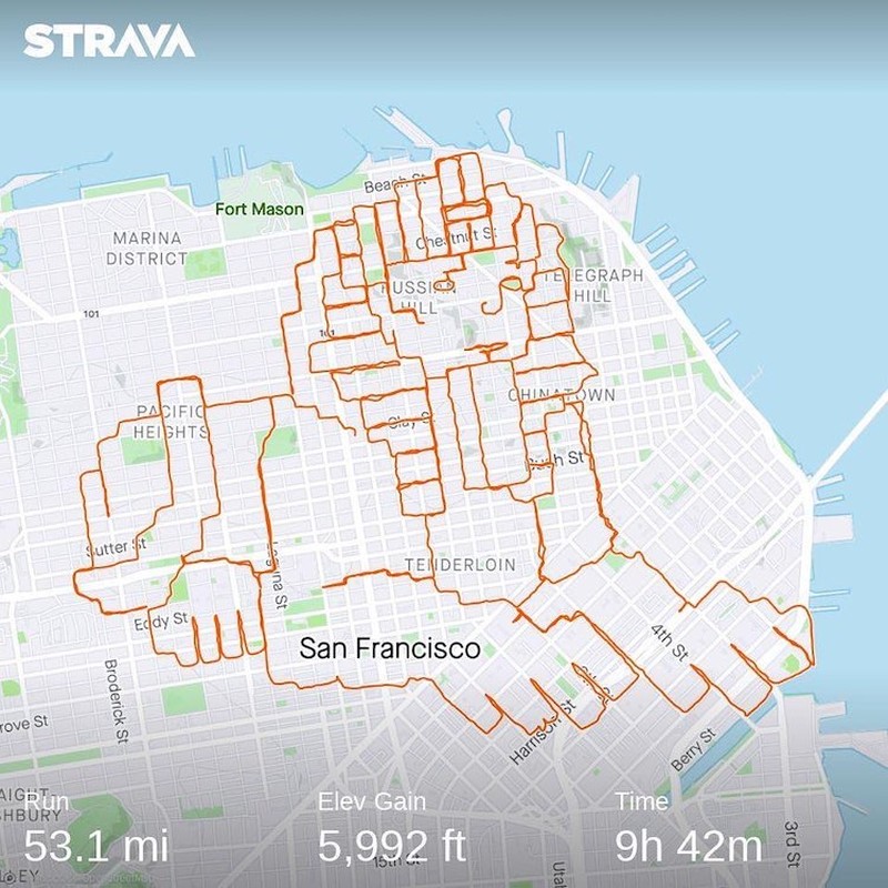 Pelari Buat Lukisan Pakai Aplikasi Strava