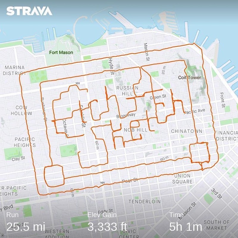 Pelari Buat Lukisan Pakai Aplikasi Strava