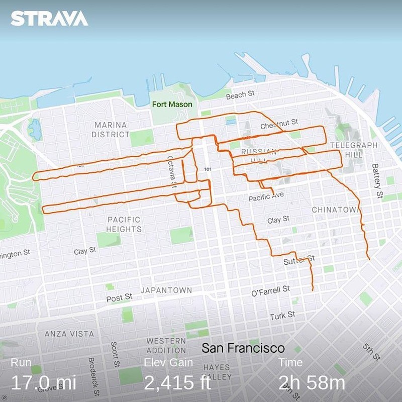 Pelari Buat Lukisan Pakai Aplikasi Strava