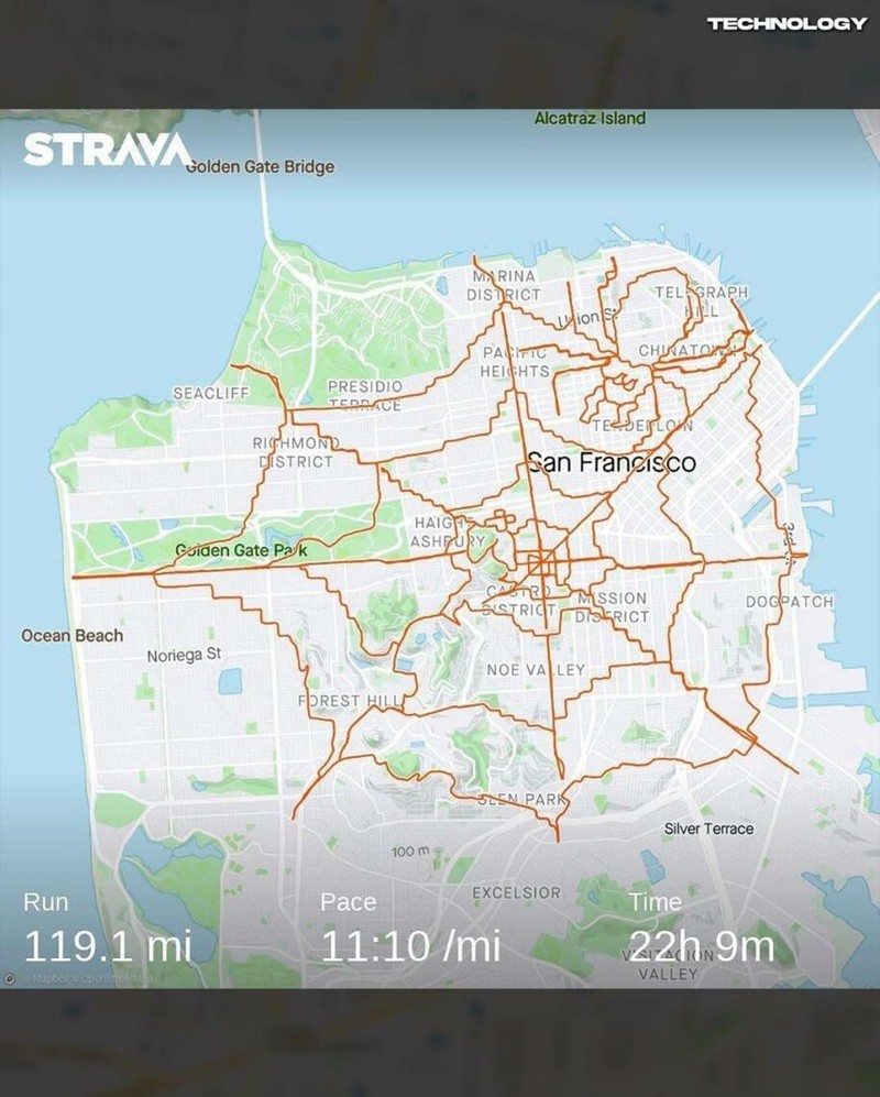 Pelari Buat Lukisan Pakai Aplikasi Strava