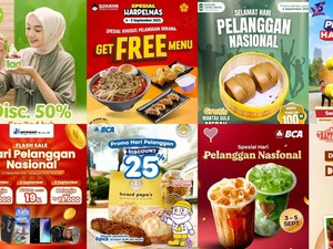 9 Promo Hari Pelanggan Nasional 2025, Diskon hingga Gratis Menu Spesial!