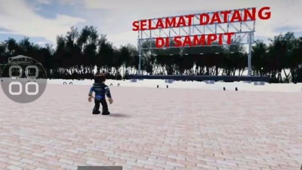 Roblox Kota Sampit karya Teguh Putra Pamungkas dibagikan di TikTok.