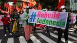 Demo Buruh di Patung Kuda, Suarakan Tuntutan Harga Murah dan Keadilan Sosial