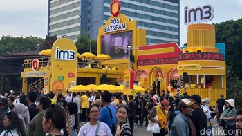 Booth IM3 yang besar pun hadir di Pestapora 2025. Foto: Agus Tri Haryanto