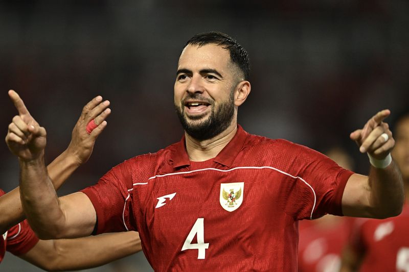 Indonesia Vs Taiwan Pesepak bola Timnas Indonesia Jordi Amat berselebrasi usai mencetak gol ke gawang Timnas Taiwan dalam FIFA Matchday di Stadion Gelora Bung Tomo, Surabaya, Jawa Timur, Jumat (5/9/2025). ANTARA FOTO/Sigid Kurniawan/Lmo/nz
