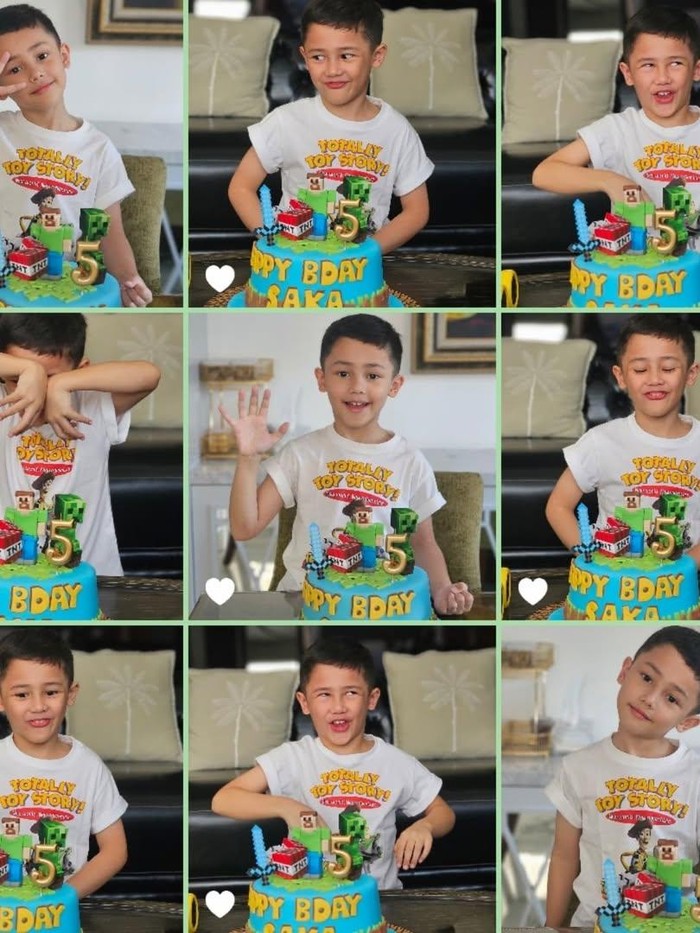 Sakalingga Ibra Pratama, anak Andhika Pratama dan Ussy ulang tahun ke-5.